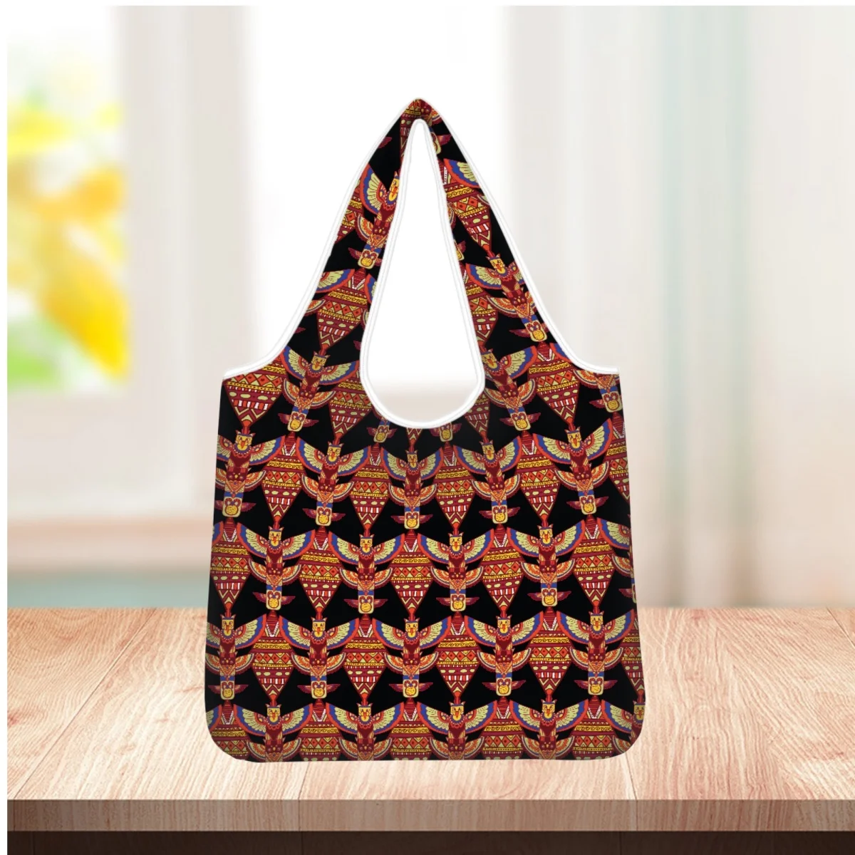 

Вместительная сумка TOADDMOS для покупок с принтом, Модная Складная Сумка-тоут, многоразовые портативные карманы для хранения