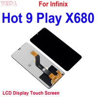 6 82 original lcd for infinix hot 9 play lcd x680b x680 lcd display touch screen digitizer assembly for infinix x680 x680b lcd