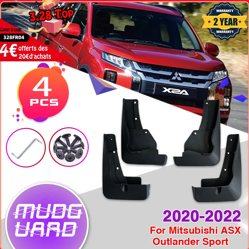 

Mudflap For Mitsubishi ASX Outlander Sport 2020~2022 Mudguards Fender Front Rear Mud Splash Guards Flaps Car Accessories 4 Pcs