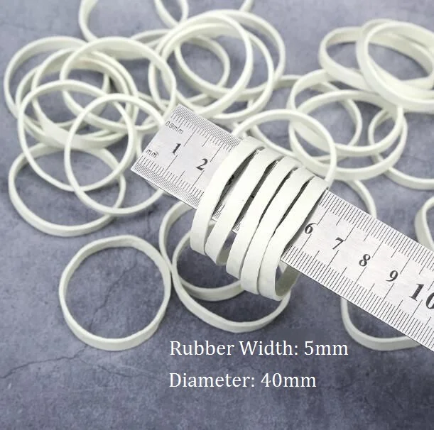 

Rubber 20/50/100 40mm Choose Diameter White You Elastic Office - Packing For Business Band Packaging Wide Quantity