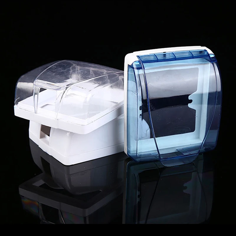 

86 Type Light Panel Socket Doorbell Flip Cap Cover Clear Bathroom Kitchen Accessory Plastic Wall Switch Waterproof Cover Box