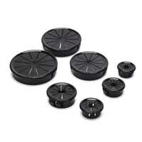 10pcs plastic desk wire hole cover base petal type outlet guard coil ring coil cable outlet port grommet seal rings