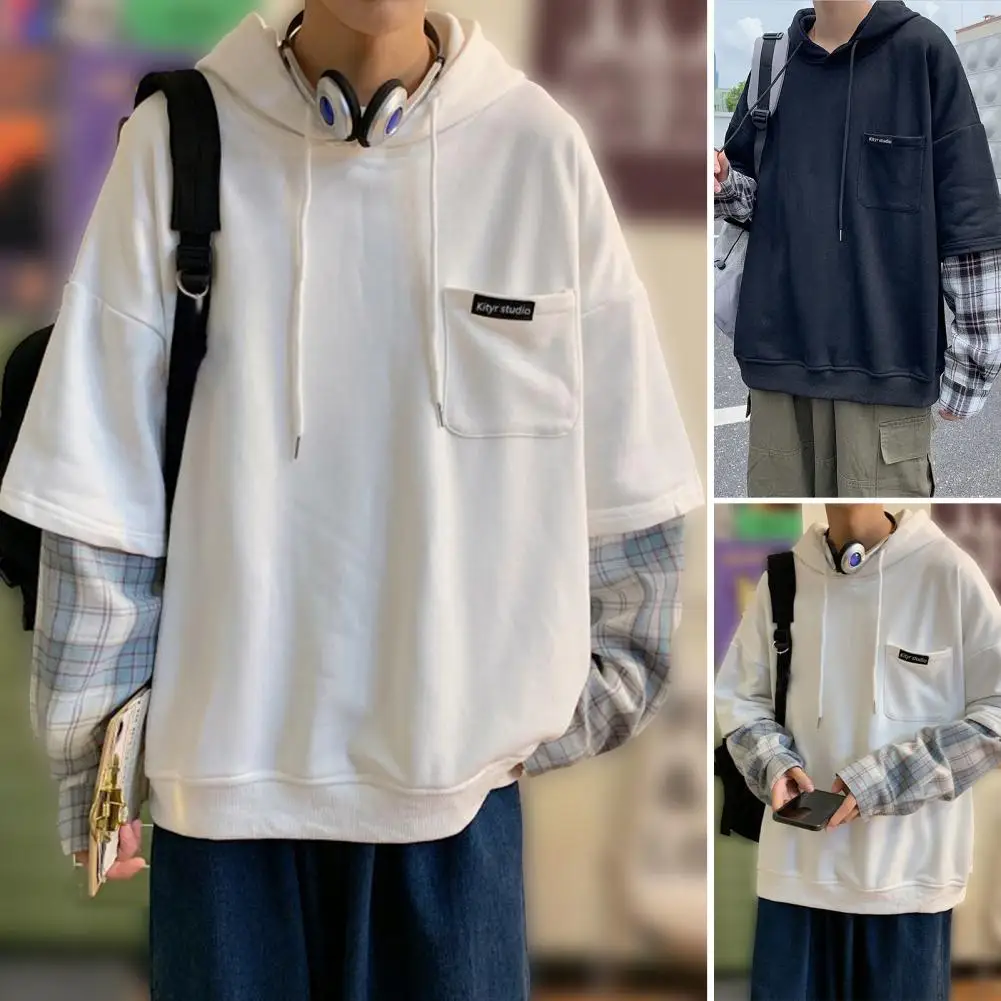 

Trendy Spring Hoodie Solid Color Casual Unisex Autumn Hoodie Sweatshirt Women Men Hoodie for Daily Wear