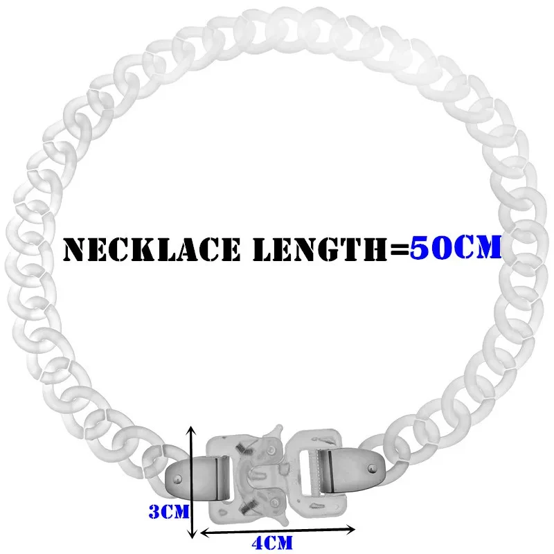 Прозрачное акриловое ожерелье с подвеской в виде цепочки замком