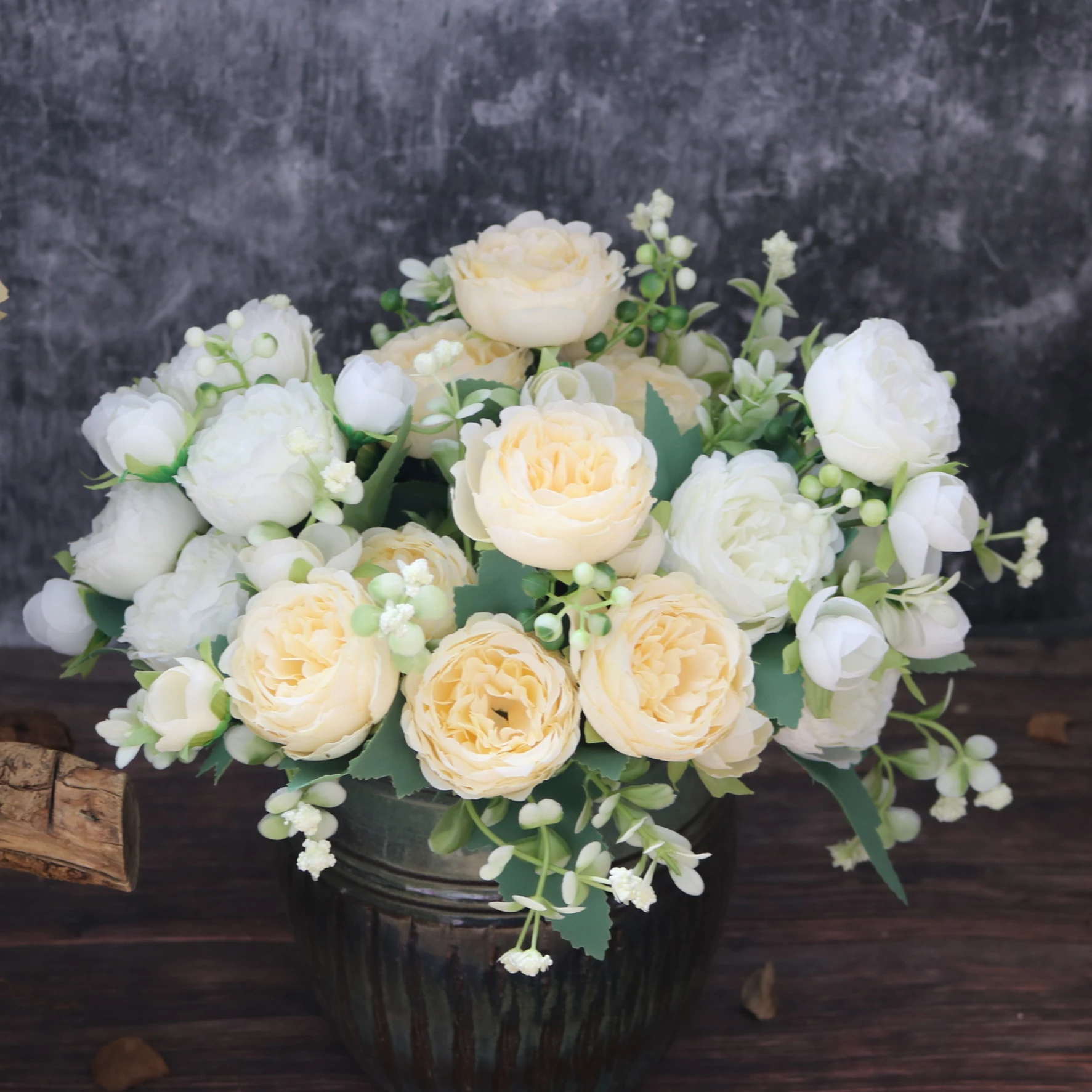 

32cm Artificial Peonies Flowers,Fake Peonies for Home Decoration Wedding Bride Bouquet,Silk Peony Flowers Crafts DIY Fake Plants
