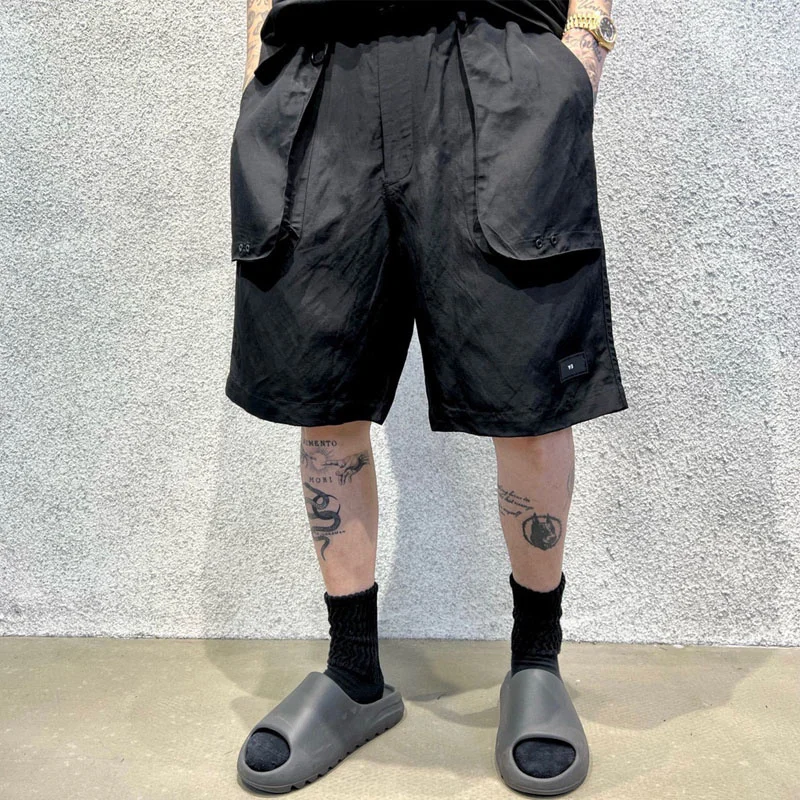 

Шорты-карго Yohji Yamamoto мужские с функциональными карманами, летние легкие быстросохнущие штаны четверти Y3