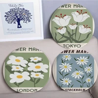 flower market round stool pad patio home kitchen office chair seat cushion pads sofa seat 40x40cm buttocks pad