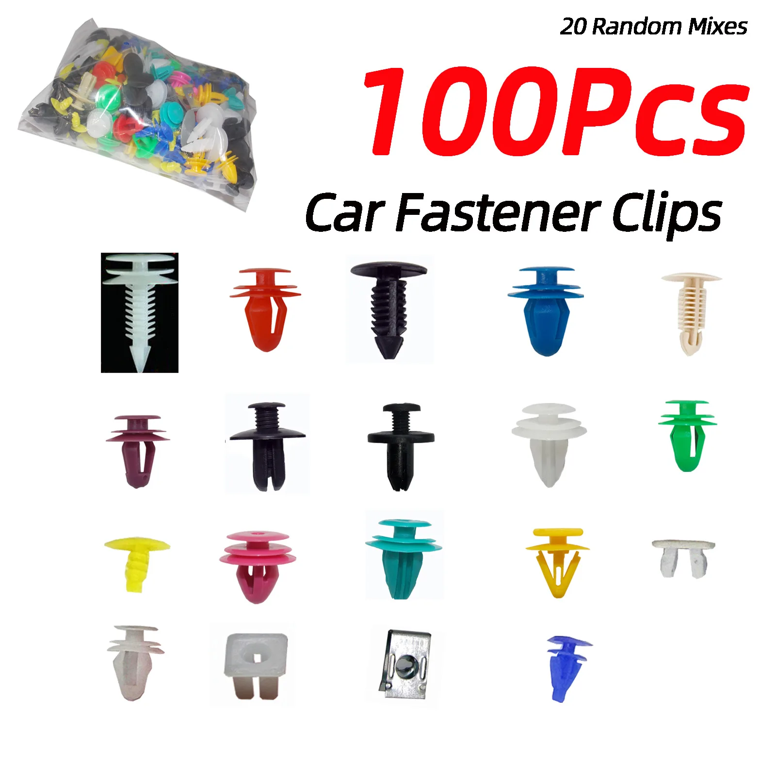 

500/200/100 шт., разнообразные автомобильные зажимы для бампера