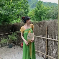 2022 chinese improved hanfu dress female fairy chiffon hanfu dress ancient princess dress traditional elegant folk dance suit