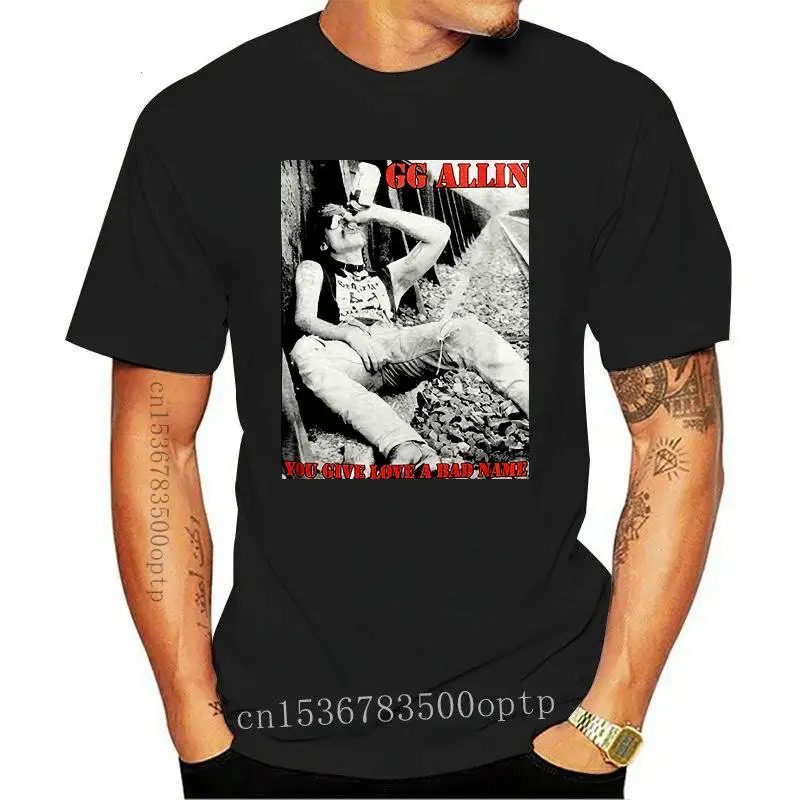 

New Gg Allin - - You Give Love A Bad Name Men's T-shirt Size S-2XL