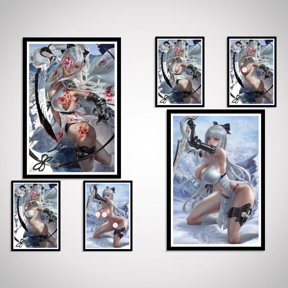 

Zero Sexy Nude Girl Drag on Dragoon Cartoon Anime Art-Poster Wall Decoration For Living Room Decor Picture Silk Prints Home