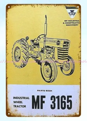 1965 Massey Ferguson Mf 3165 промышленный колесный трактор металлический оловянный знак