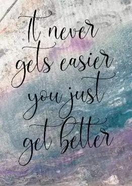 Мотивационное настенное искусство Eeypy Never Gets Easier You Just Get Better Вдохновляющее Декор