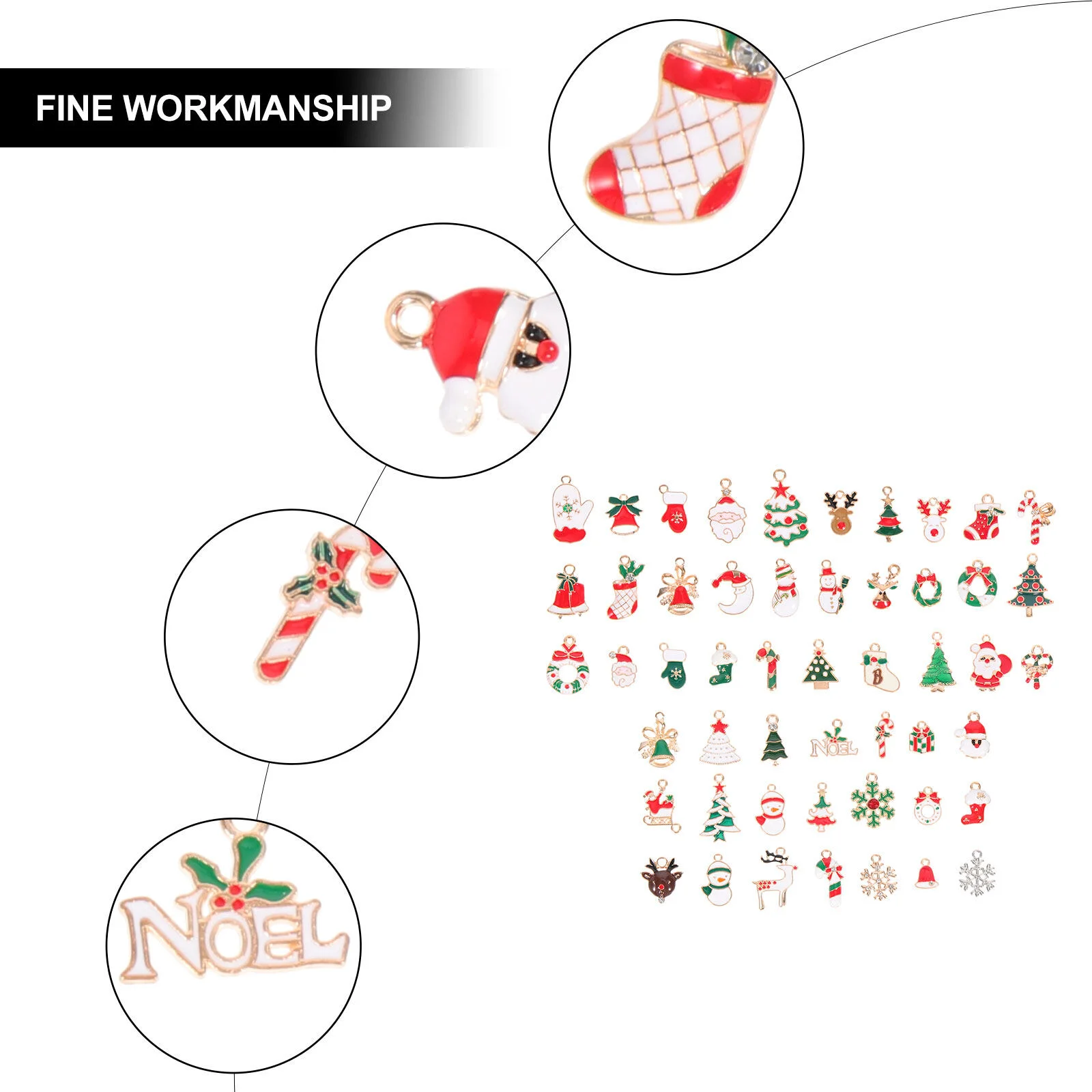 Stockings Xmas Charms Alloy Christmas Pendants Hand Jewelry Earrings DIY Bracelet Necklaces