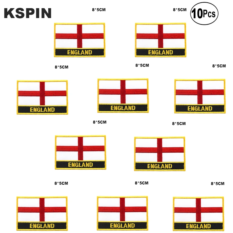 

England Flag Embroidery Patches Iron on Saw on Transfer patches Sewing Applications for Clothes in Home&Garden