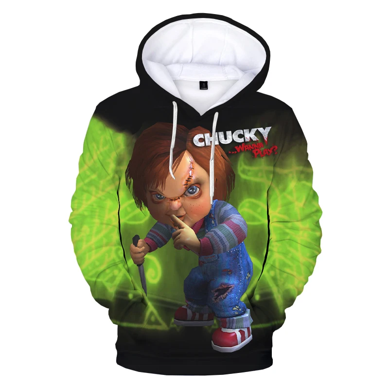 

Hot New Kids Hoodie Bride of Chucky 3D Hoodie Boy/girl Fashion Casual Pullover Chucky Harajuku Streetwear Plus Size Hoodies