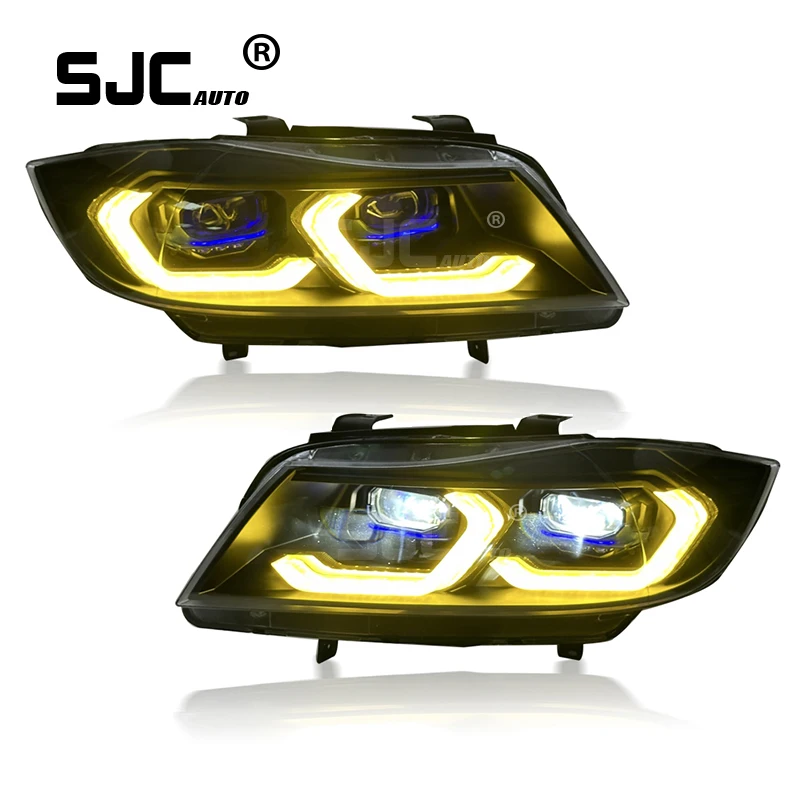 Фото Новый дизайн SJC, новый эксклюзивный продукт, фара Ikon для BMW 3 серии E90, двухцветная лазерная налобная лампа, супер яркое освещение Sy №2