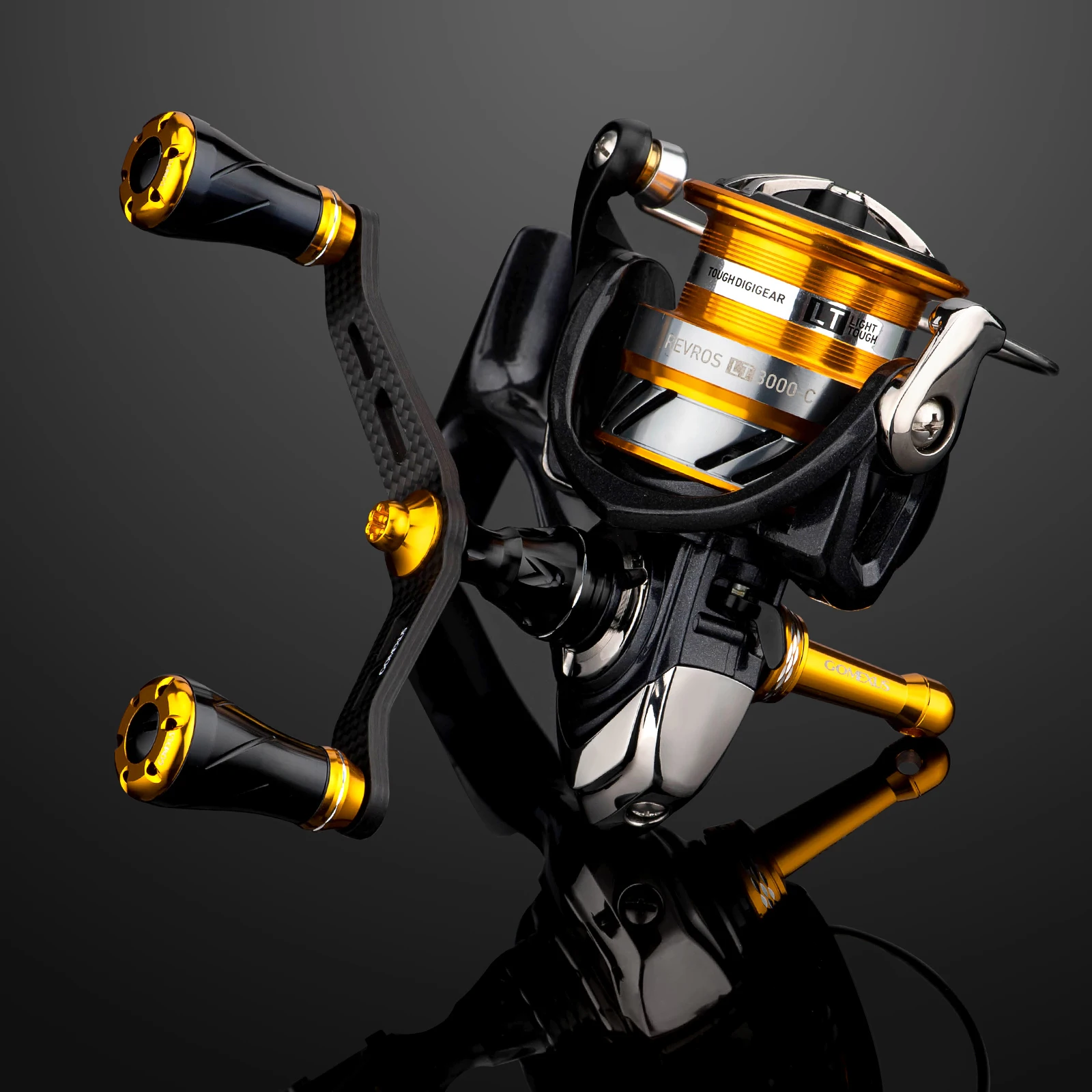 GOMEXUS с двойной ручкой для Daiwa Revros Regal Legalis Crossfire Elimilator QR LT Сверхлегкая рыболовная