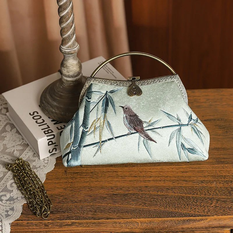 Бамбуковые винтажные женские вечерние сумки в китайском стиле