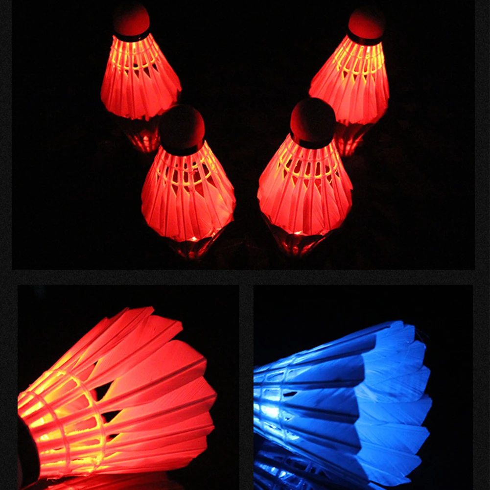 

10 шт., разноцветные светодиодсветодиодный воланы для бадминтона