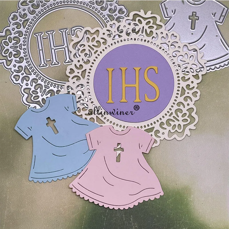 

IHS letter lace frame Metal Cutting Dies Stencils Die Cut for DIY Scrapbooking Album Paper Card Embossing