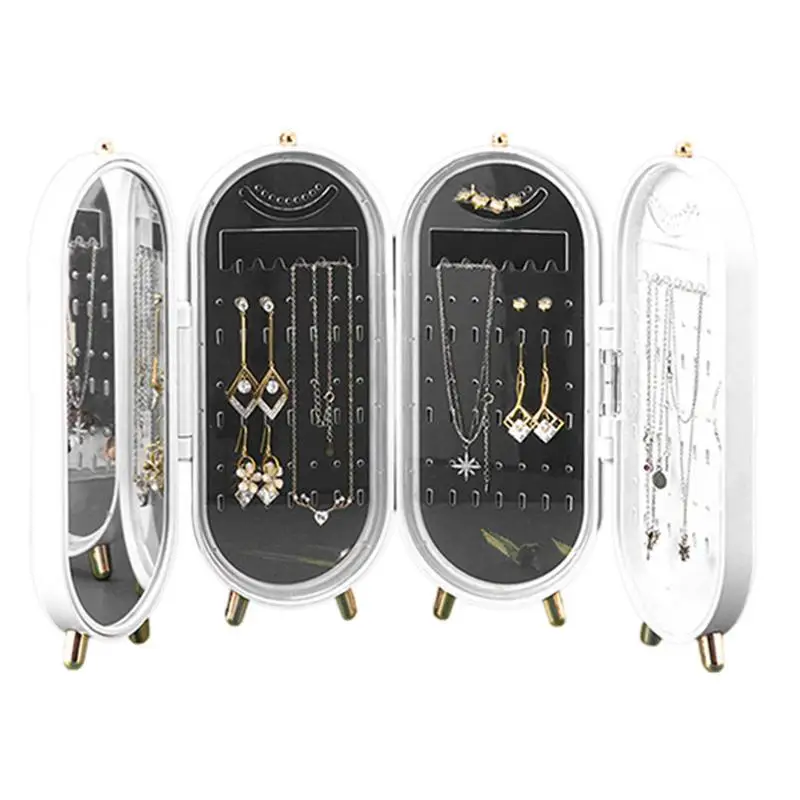 

Necklace Holder Stand Organizer Folding Earring Organizer Standing Jewelry Storage Display Case