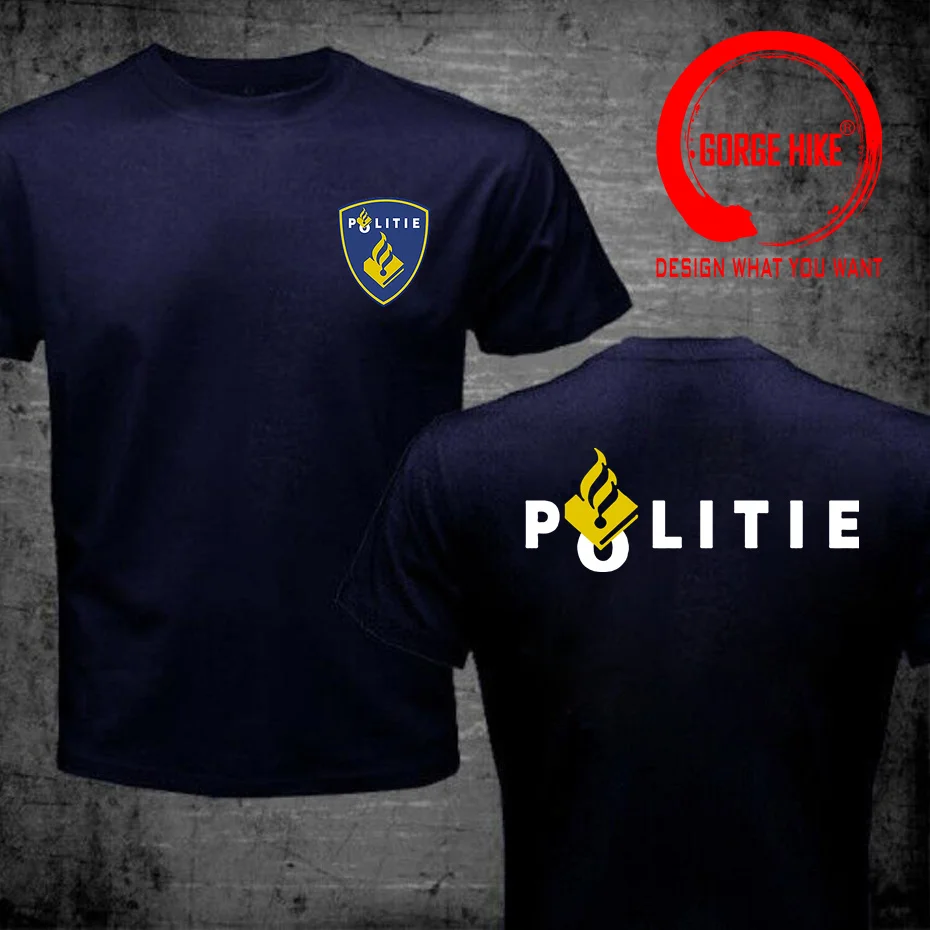 Новинка 2023, летняя мода, Лидер продаж, футболка с круглым вырезом, вдохновленная голландскими Нидерландами, Специальная футболка спецназа, блокировка аварийной команды, темно-синяя футболка