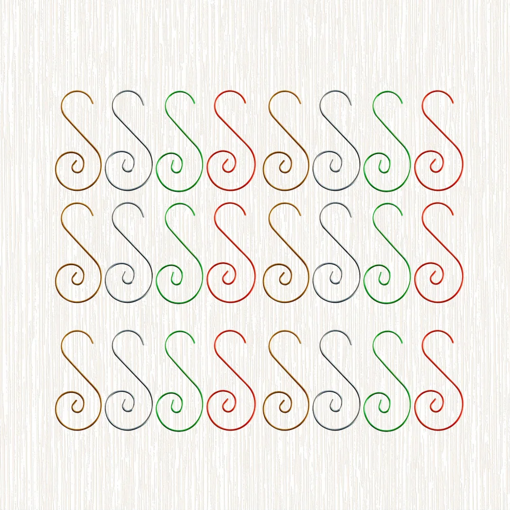 

160pcs Metal Hanging Pothook Decorations Small Shape Hook Portable Hanger Christmas Ornament Supplies (Mixed Color)