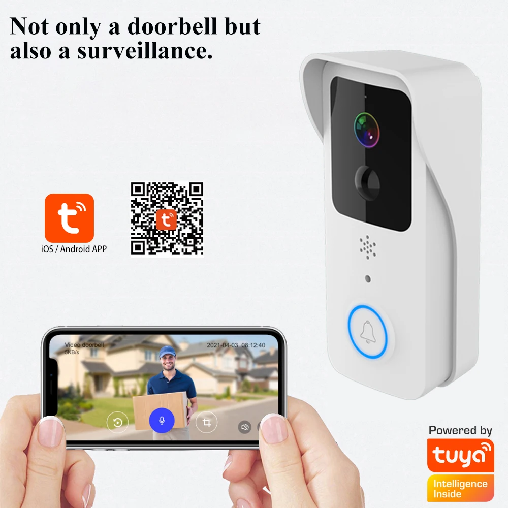 Умный дверной звонок Tuya 2 4G Wi-Fi водостойкий IP65 |