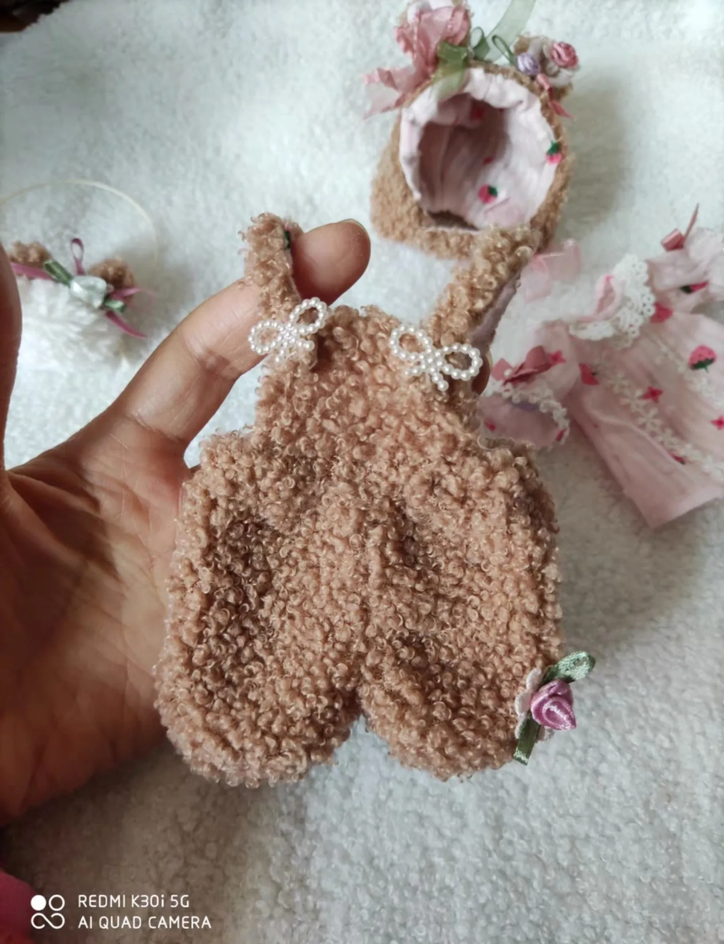 Оригинальный Blythe Flower Bear 4 шт. шляпа + топы юбка на бретелях сумка 1/6 30 см (подходит