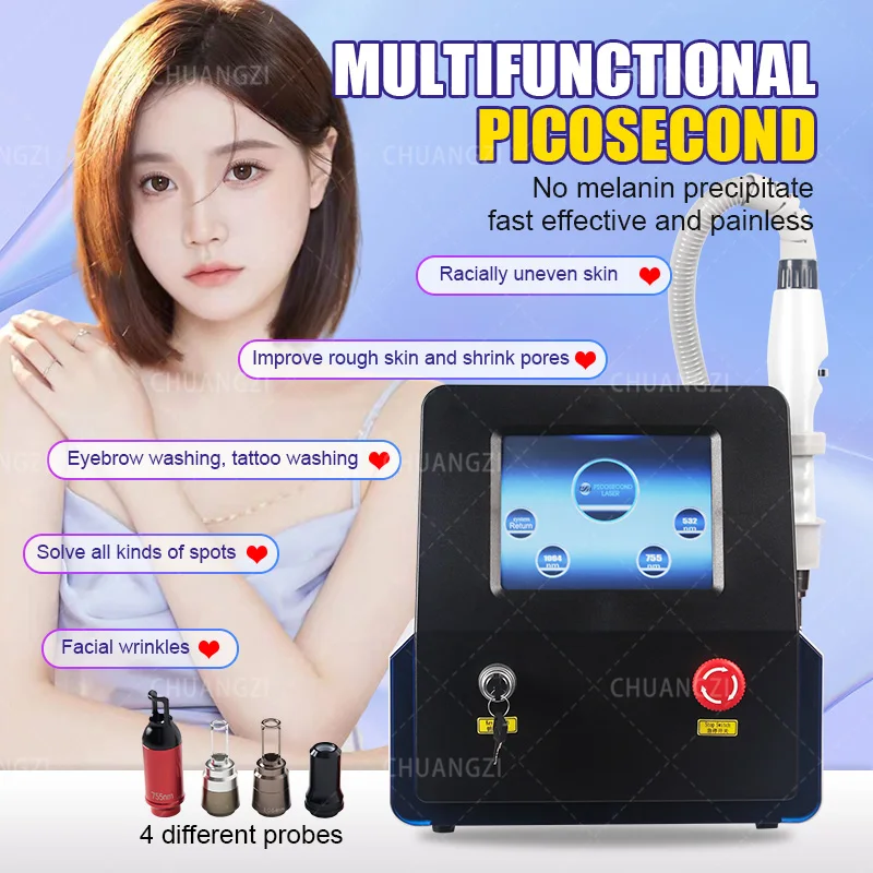 2024 Newest Laser Q Switch La-ser Tattoo Removal Machine 1064 nm 532 Pigment Equipment For Salon