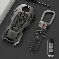 zinc alloy leather car smart key case cover fob for mazda 2 3 6 atenza cx 3 cx 5 cx 7 cx 9 smart 23 buttons key bag accessories