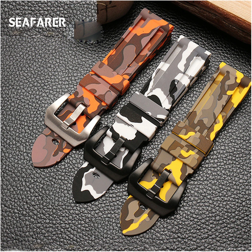 Ремешок силиконовый для Panerai ремешок часов PAM111/441 22/24 мм