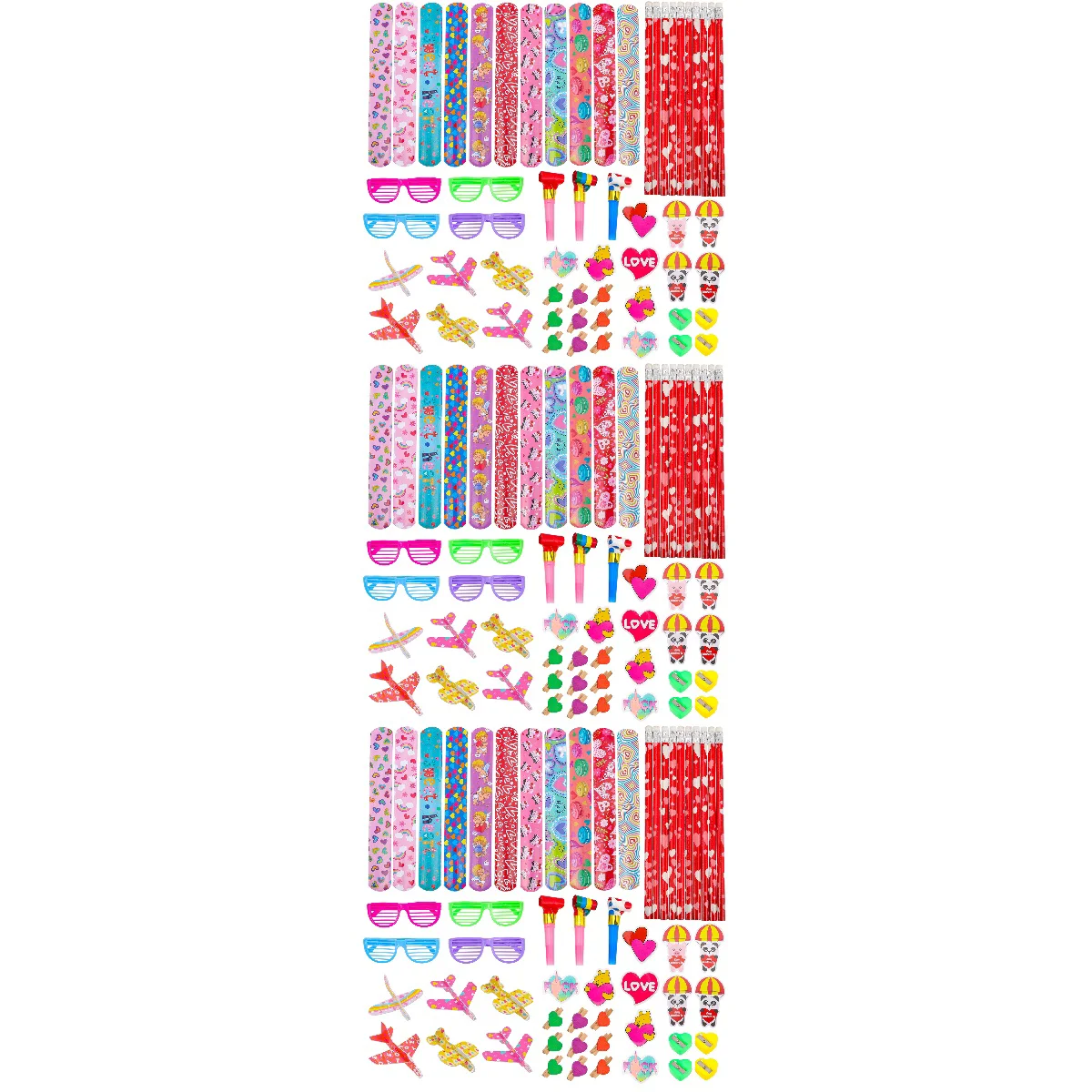 

3 Sets of Valentines Day Kids Classroom Exchange Stationery Party Favors