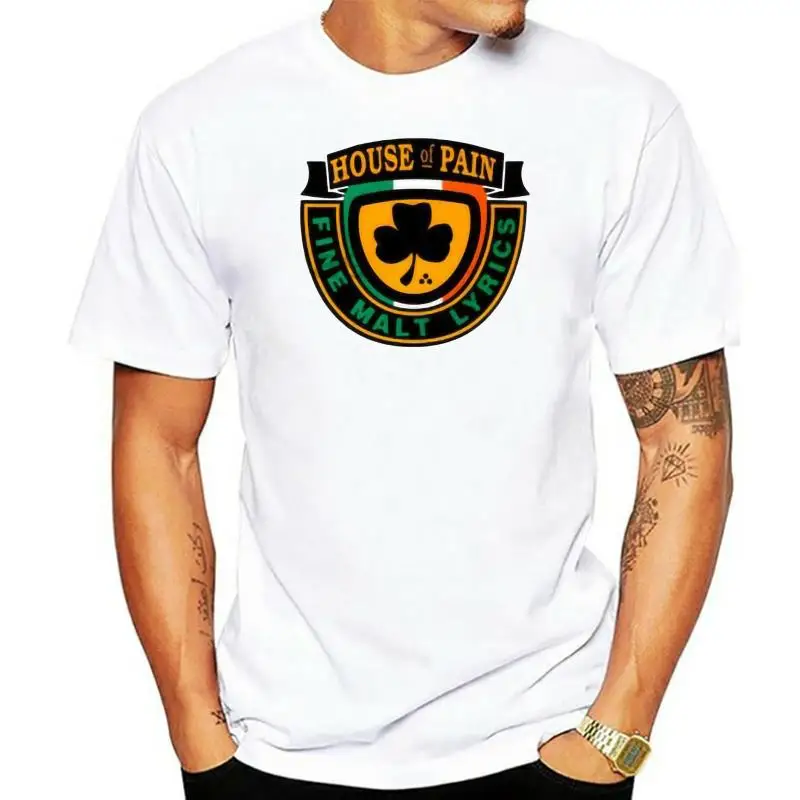 

Мужская черно-белая футболка с логотипом песни HOUSE OF PAIN Fine straw