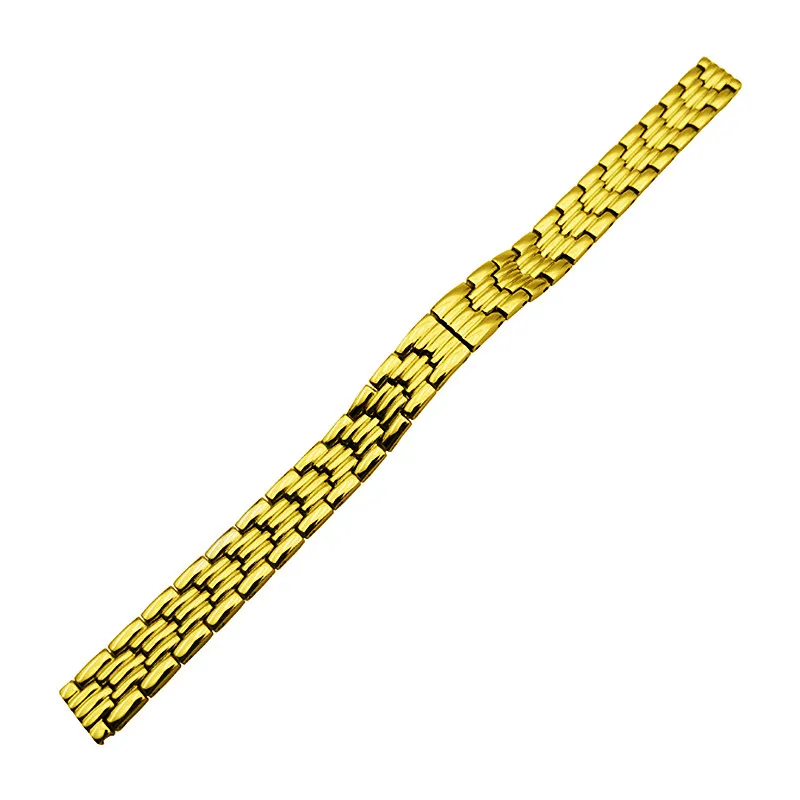 Wholesale 10PCS/Lot 8MM 10MM 12MM 14MM Stainless Steel Watch Bands Watch Straps Black Silver Gold Rosegold For Woman Wrist Watch