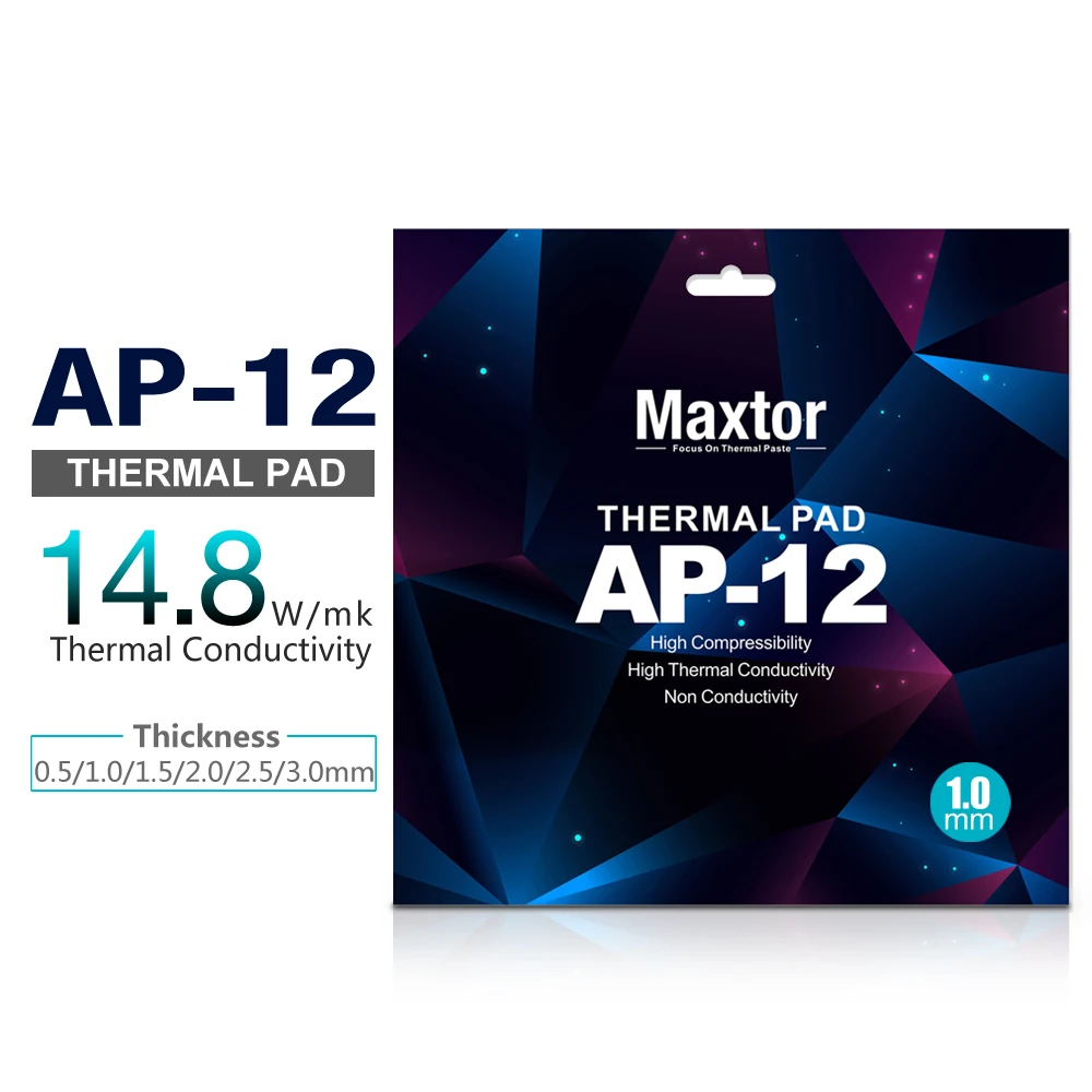 Maxtor AP-12 high thermal conductivity Heat Dissipation Silicone Pad CPU/GPU Cooling Pad Motherboard Silicone Grease thermal Pad