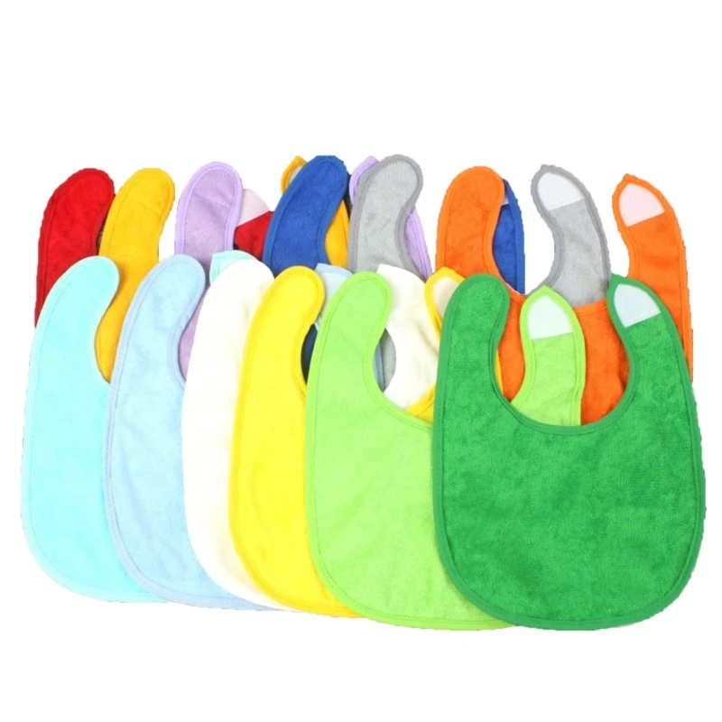 

12Pcs Drooling Bib Set for Infant Towel Cloth Bibs Newborn Teething Bib High Absorb U-shape Burp Cloth Baby Feeding Bib