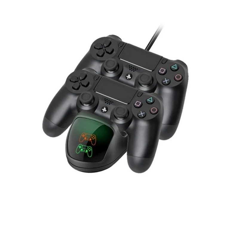Фото Зарядная док-станция с ручкой для Playstation 4 Slim Pro, зарядное устройство для контроллера PS4, док-станция со световым индикатором, зарядное устройство для игрового планшета №4