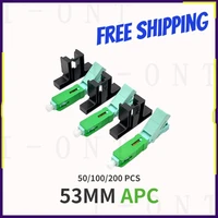 wholesales sc apc fast connector single mode connector ftth tool cold connector tool fiber optic fast connnector 53mm