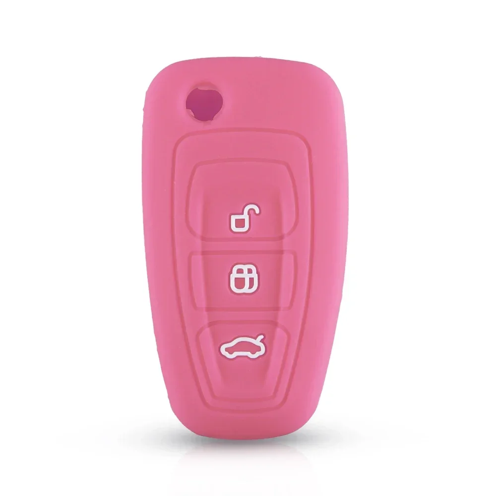 

KEYYOU 3-кнопочный силиконовый автомобильный пульт дистанционного управления, чехол для Ford Ranger C-Max S-Max Focus Galaxy Mondeo Transit Tourneo Custom