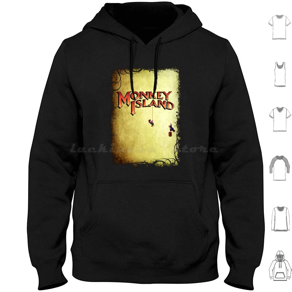 

Толстовка с длинным рукавом и изображением острова обезьяны