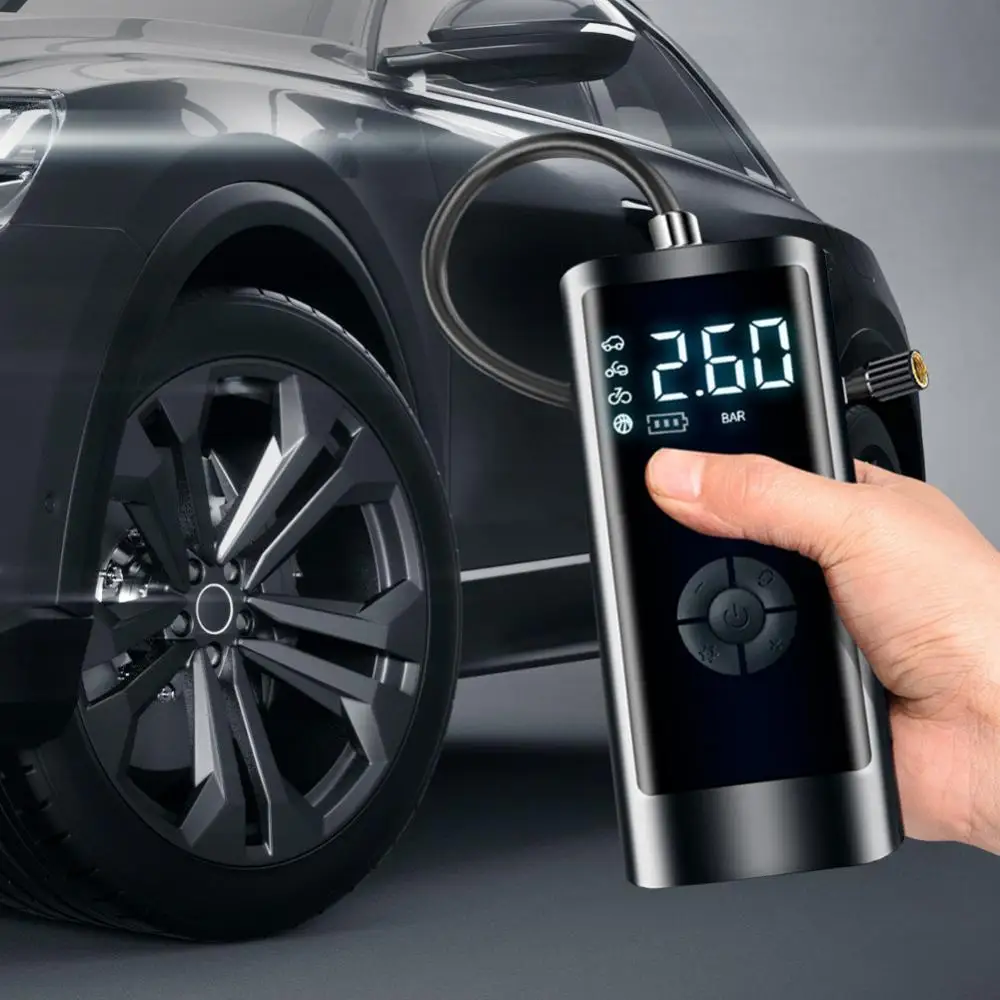 Компрессор автомобильный беспроводной с цифровым дисплеем 15000 мАч PSI