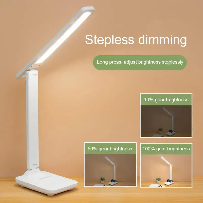 

Touch Dimming Desk Lamps LED Eyes Protection Desk Light 3 Color Stepless Dimmable Night Light Dormitory Bedroom Work Study Read