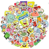 103050100pcs anime cartoon spongebobs squarepants graffiti stickers skateboard laptop decal fun diy deco sticker kid toy gift