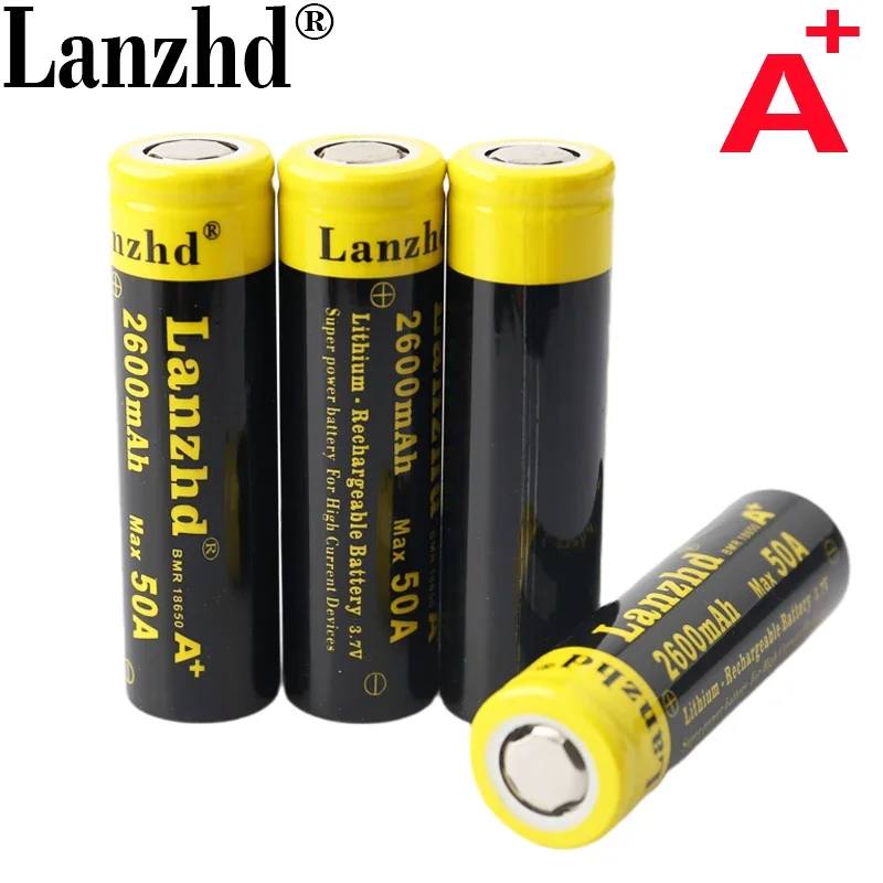 Литий-ионная батарея большой силы тока 10C 18650 50A 3 7 в ма 26A для фонарика 4 шт.