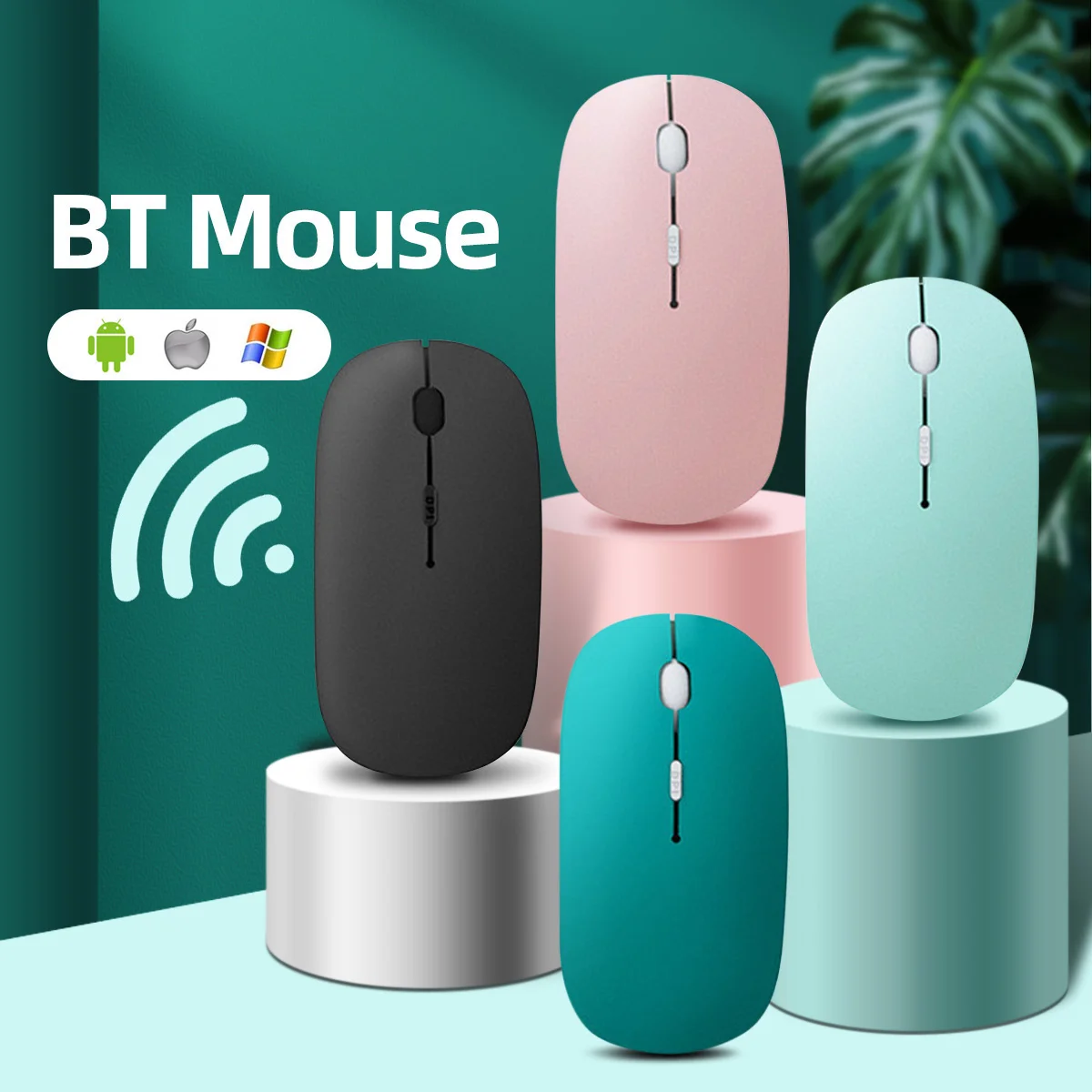 

wireless Bluetooth mouse with battery, suitable for iPad, Samsung, Huawei, Lenovo, Android, Windows, tablet, laptop Genuine