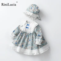 rinilucia summer outfits toddler dresses newborn baby girl clothes cute florla long sleeve cotton print princess beach dress