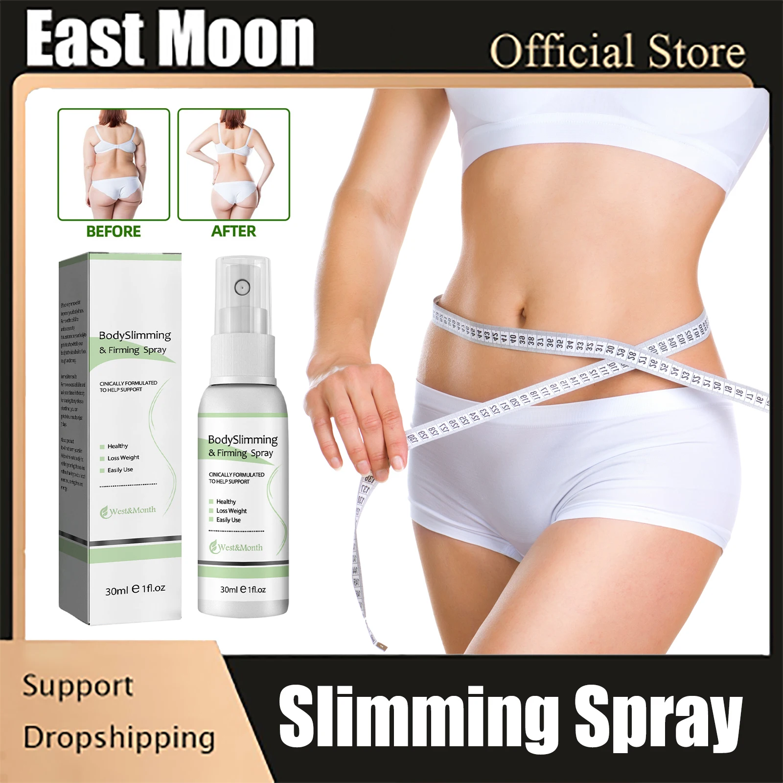 

Slim Spray Weight Loss Fast Fat Burner Eliminate Cellulite Belly Waist Massage Tightening Firming Shaping Body Slimming Spray