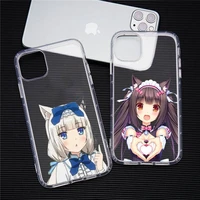 chocola nekopara anime phone case transparent soft for iphone 12 11 13 7 8 6 s plus x xs xr pro max mini